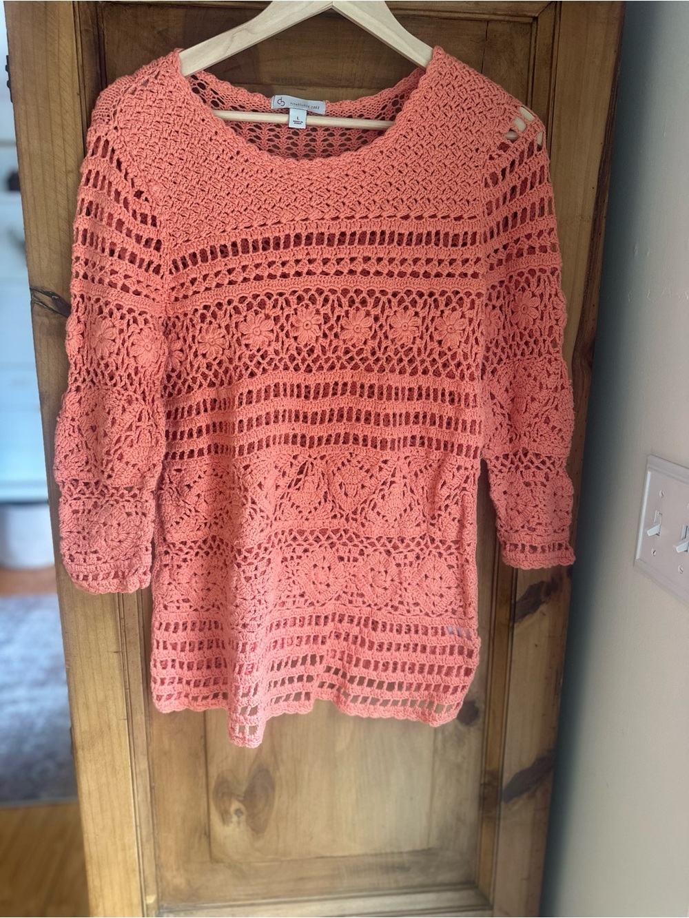 Crochet Openknit Cottagecore Top Medium